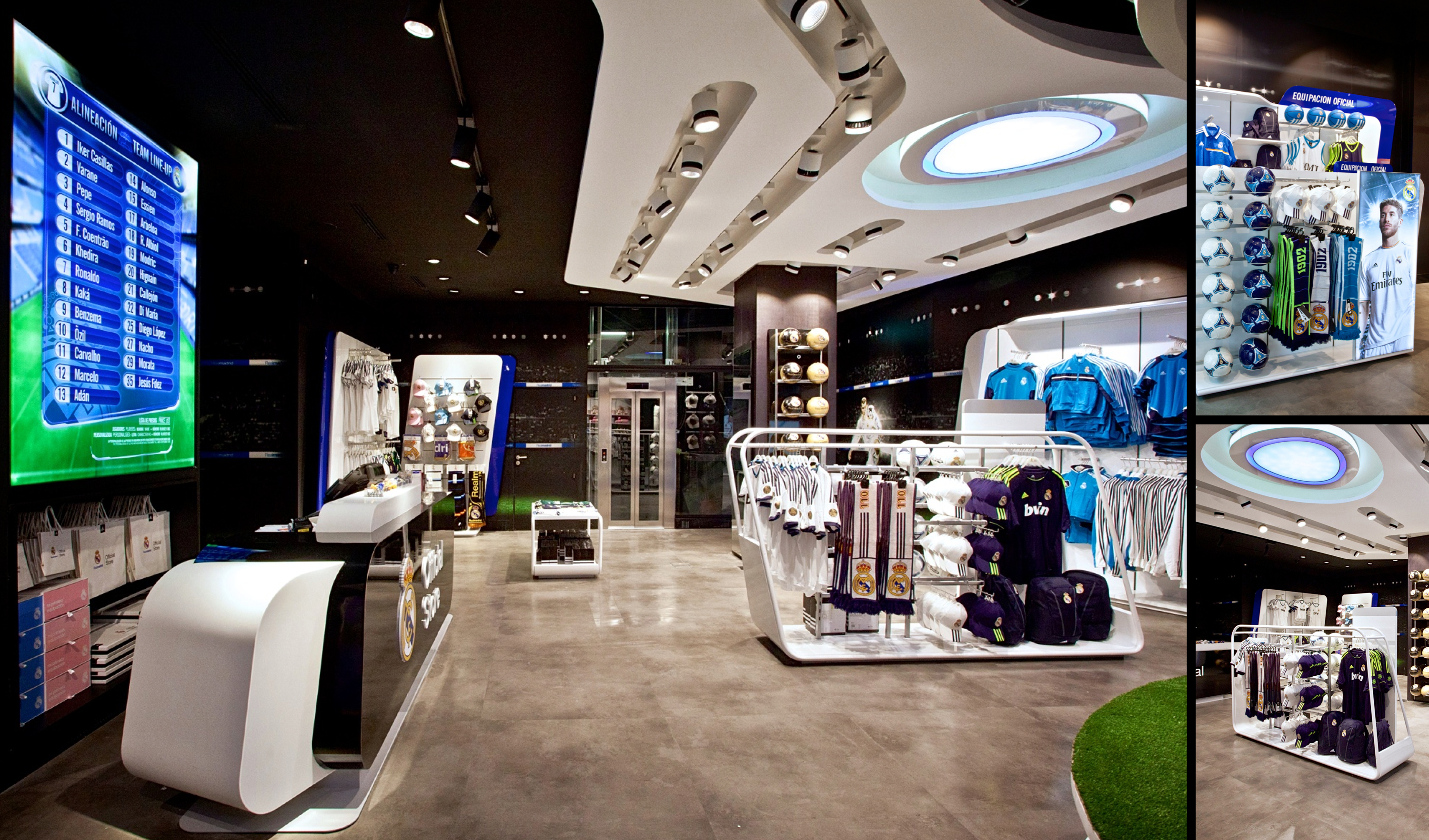 Real Madrid Official Store, Gran Vía 31 - sanzpont [arquitectura]